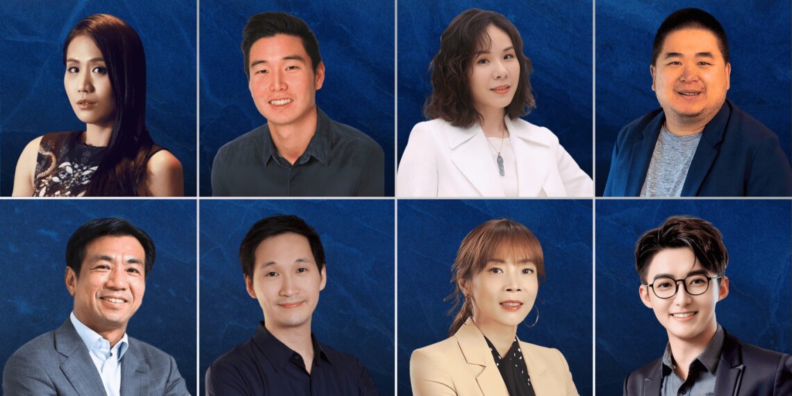 由上至下、由左至右為：劍橋大學永續領導力學院永續創新計畫總監 Viola Jardon、互助營造董事長特助林子程、展晟照明集團南區總經理黃真瑋、信昌機械廠營銷長奚仲豪、大瀚國際開發董事長蔡明瑋、劍橋大學臺灣校友會會長暨清華大學教授謝英哲、臺灣數位企業總會執行長王怡雯、《The Icons》執行長暨劍橋大學臺灣校友會秘書長許復。（圖：The Icons）