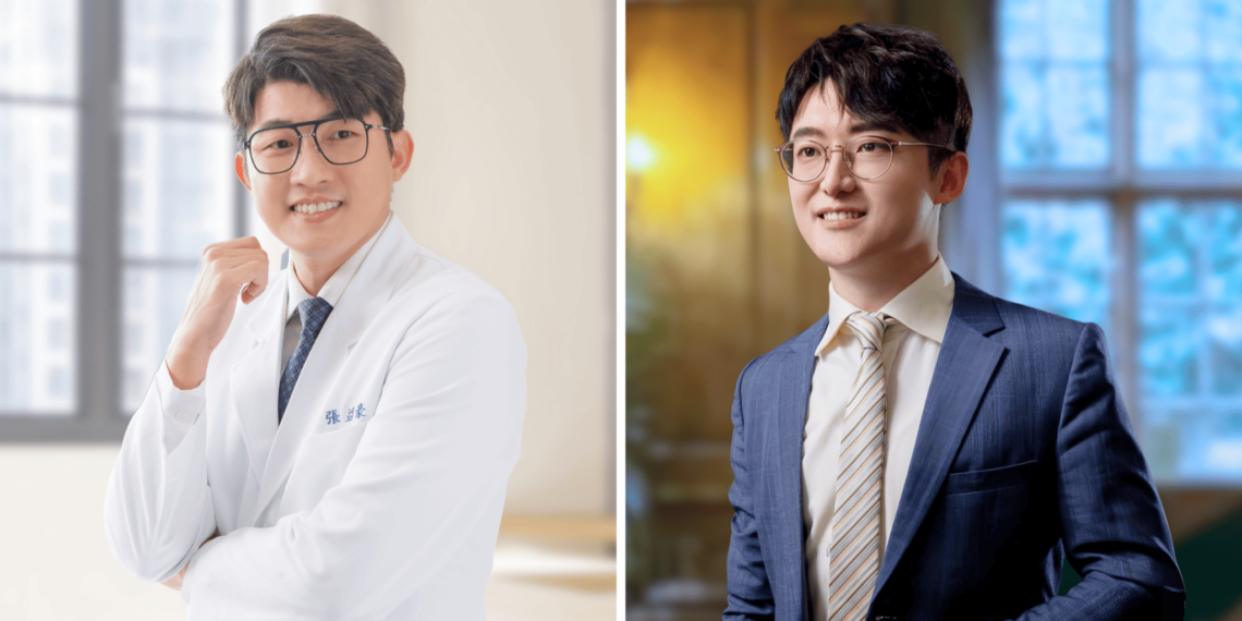 白袍人生創辦人張益豪醫師與英國全球領袖媒體《The Icons》艾肯氏國際名人誌執行長許復。（圖：The Icons）