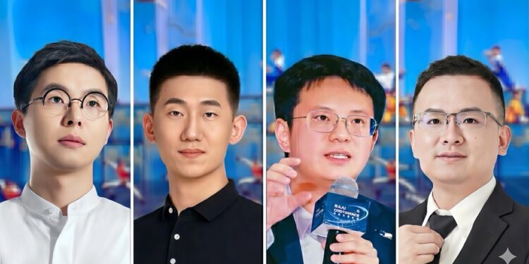 2026 年中国央视春晚，四家中国机器人公司同台亮相，被媒体称为“钢铁军团的集结”。（图：The Icons、新华社、北京科技报、商学院杂志、雷科技）